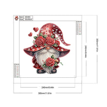 Charger l'image dans la galerie, Gnome de la Saint-Valentin - Peinture diamant spéciale partielle - 30 x 30 cm