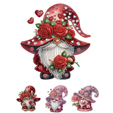 Charger l'image dans la galerie, Gnome de la Saint-Valentin - Peinture diamant spéciale partielle - 30 x 30 cm