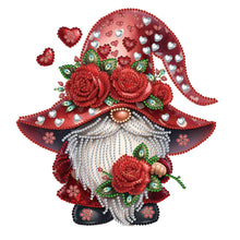 Charger l'image dans la galerie, Gnome de la Saint-Valentin - Peinture diamant spéciale partielle - 30 x 30 cm