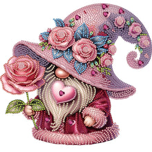 Charger l'image dans la galerie, Gnome de la Saint-Valentin - Peinture diamant spéciale partielle - 30 x 30 cm