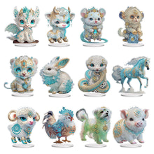 Charger l'image dans la galerie, Signes du zodiaque-Ornement de bureau en diamant à forage simple face