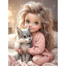 Charger l'image dans la galerie, Curly Hair Big Eyed Fille-Full Round/Square Diamond Painting-30x40cm/40x50cm/50x70cm