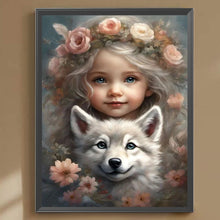 Charger l'image dans la galerie, La vie des animaux de compagnie Fille-Full Round/Square Diamond Painting-30x40cm/40x50cm/50x70cm