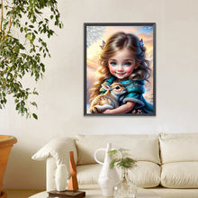 Charger l'image dans la galerie, La vie des animaux de compagnie Fille-Full Round/Square Diamond Painting-30x40cm/40x50cm/50x70cm