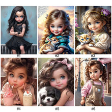 Charger l'image dans la galerie, La vie des animaux de compagnie Fille-Full Round/Square Diamond Painting-30x40cm/40x50cm/50x70cm