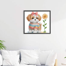 Charger l'image dans la galerie, Peinture diamant spéciale partielle pour chien-35x30cm