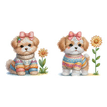 Charger l'image dans la galerie, Peinture diamant spéciale partielle pour chien-35x30cm