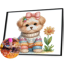 Charger l'image dans la galerie, Peinture diamant spéciale partielle pour chien-35x30cm