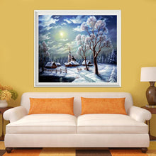 Charger l'image dans la galerie, Scène de neige - diamant rond complet - 35x30cm