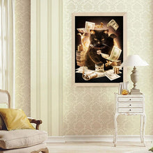 Charger l'image dans la galerie, Arbre de chat d’argent - diamant rond complet -