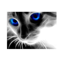 Charger l'image dans la galerie, Chat aux yeux bleus - diamant rond complet - 40x30cm