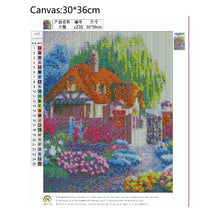 Charger l'image dans la galerie, Maison - diamant rond complet - 30x35cm