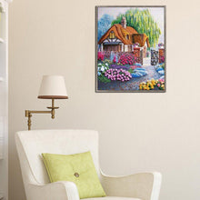 Charger l'image dans la galerie, Maison - diamant rond complet - 30x35cm