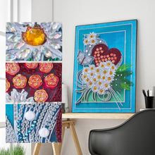 Charger l'image dans la galerie, Fleur - Peinture au diamant de forme spéciale partielle 30*40cm