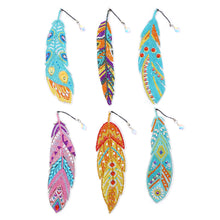 Charger l'image dans la galerie, Série de plumes de signets de peinture de diamant d'art fait main de bricolage