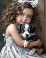 Charger l'image dans la galerie, La vie des animaux de compagnie Fille-Full Round/Square Diamond Painting-30x40cm/40x50cm/50x70cm