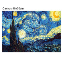 Charger l'image dans la galerie, Nuit étoilée - diamant rond complet - 40x30cm