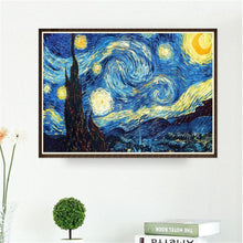 Charger l'image dans la galerie, Nuit étoilée - diamant rond complet - 40x30cm