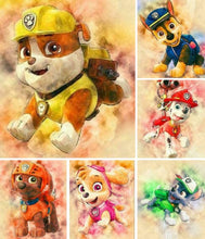 Charger l'image dans la galerie, La Pat'Patrouille - peinture au diamant rond - 30*40CM