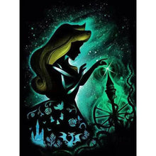 Charger l'image dans la galerie, Tableau noir dessin animé figure-perceuse ronde diamant peinture 30*40cm