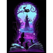 Charger l'image dans la galerie, Tableau noir dessin animé figure-perceuse ronde diamant peinture 30*40cm