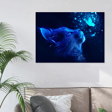 Charger l'image dans la galerie, chat papillon rond/carré diamant peinture
