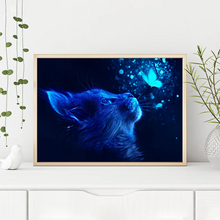 Charger l'image dans la galerie, chat papillon rond/carré diamant peinture
