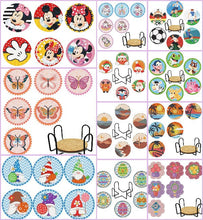 Charger l'image dans la galerie, 6pcs/set +1 rack de stockage-Fleurs-Bois Diamond Coaster