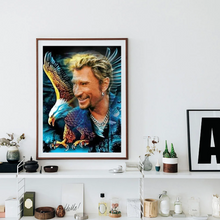 Charger l'image dans la galerie, Johnny halliday -peinture au diamant rond 30*40cm