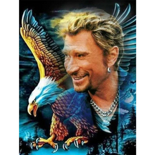 Charger l'image dans la galerie, Johnny halliday -peinture au diamant rond 30*40cm