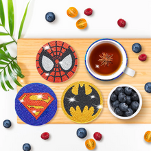 Charger l'image dans la galerie, 8pcs Dessous De Verre Marvel Tasse En Bois Dessous De Verre