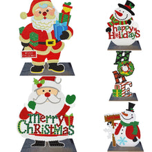 Charger l'image dans la galerie, Ornement de bureau diamant en bois avec perceuse à un seul côté de Noël