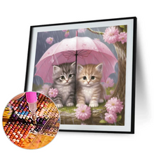 Charger l'image dans la galerie, Chaton parapluie -Peinture complète au diamant 40*40CM