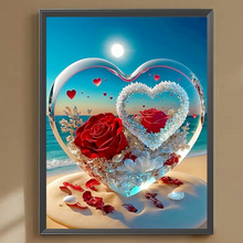 Charger l'image dans la galerie, Cœur -Peinture complète au diamant 30*40CM