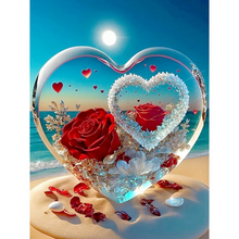 Charger l'image dans la galerie, Cœur -Peinture complète au diamant 30*40CM