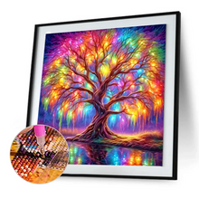 Charger l'image dans la galerie, Vie d'arbre coloré-peinture de diamant ronde complète 30*30CM