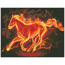 Charger l'image dans la galerie, Cheval de feu - diamant rond complet - 30x40cm