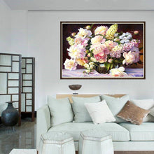 Charger l'image dans la galerie, Fleurs chaudes - diamant rond complet - 40x30cm