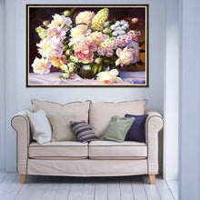Charger l'image dans la galerie, Fleurs chaudes - diamant rond complet - 40x30cm