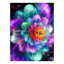Charger l'image dans la galerie, Point de fleur fluorescent - diamant rond complet - 30x40cm