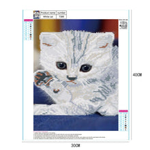 Charger l'image dans la galerie, Chat - diamant rond complet - 40x30cm