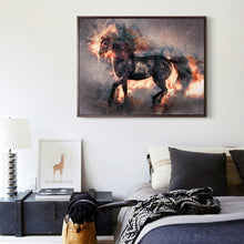 Charger l'image dans la galerie, Cheval - diamant rond complet - 40x30cm