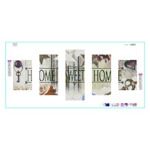 Charger l'image dans la galerie, 5pcs/set sweet home - peinture en diamant ronde - 95x45cm