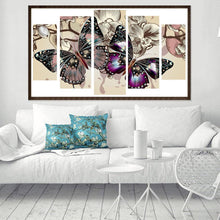 Charger l'image dans la galerie, 5pcs/set papillon coloré - peinture complète diamant - 95x45cm