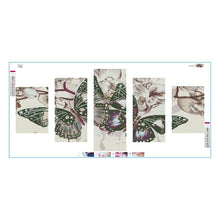 Charger l'image dans la galerie, 5pcs/set papillon coloré - peinture complète diamant - 95x45cm