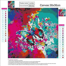 Charger l'image dans la galerie, Papillon - diamant rond complet - 30x30cm