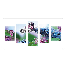 Charger l'image dans la galerie, 5pcs/fleurs de papillon set - peinture complète de diamant - 95x45cm