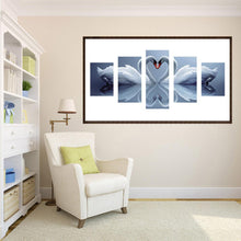 Charger l'image dans la galerie, 5pcs/set swan - peinture en diamant ronde - 95x45cm