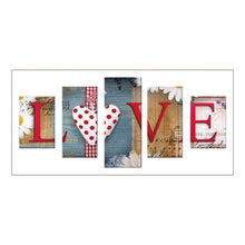 Charger l'image dans la galerie, 5pcs/set love - peinture en diamant ronde - 95x45cm