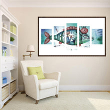 Charger l'image dans la galerie, 5pcs/poisson serti - peinture complète de diamant - 95x45cm